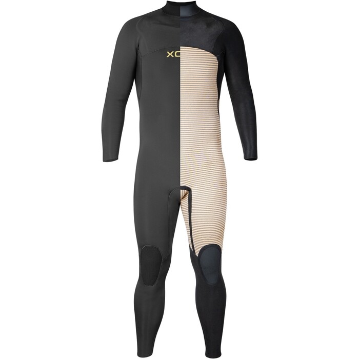 2024 Xcel Mens Comp 4/3mm Chest Zip Wetsuit MN43ZXC4BK - Black